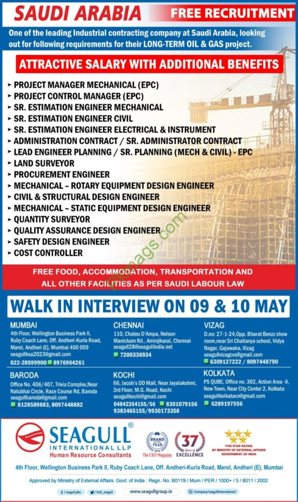 Leading Industrial Contracting Company Saudi Arabia Jobs Jobs In Pakistan