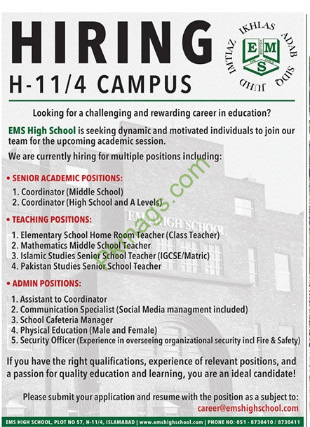 Looking For Challanging Careers In EMS High School Jobs 2023 